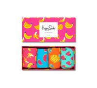 Happy Socks 4-Pack Amazon Banana Box, coloridos y alegres, calcetines para hombre y mujer, Verde-Azul-Naranja-Amarillo-Rosa (36-40)