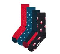 Happy Socks 4-Pack Lite Holiday Gift Set Socks, Rojo, 41-46 Unisex