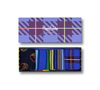 Happy Socks 4-Pack Navy Socks Set, coloridos y alegres, calcetines para hombre y mujer, Azul (36-40)