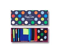 Happy Socks 4-Pack New Classic Socks Set, coloridos y alegres, calcetines para hombre y mujer, Negro-Azul (36-40)