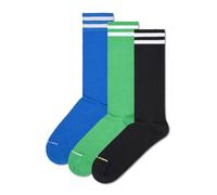 Happy Socks Athletic Style Crew Socks-Multicolored - Pack de 3 calcetines, 3-Pack Solid Sports C, 41-46