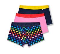 Happy Socks Bóxer Corto 3-Pack Multi Color Dots Algodón Hombre Azul Marino M