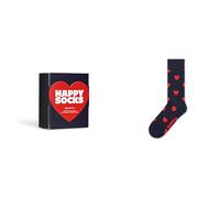 Happy Socks Calcetines 1-Pack Heart Gift Set Algodón Hombre Mujer Azul marino Rojo 41-46