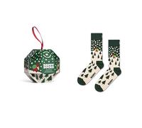 Happy Socks Calcetines Bola de nieve de Papá Noel - Paquete de 1 adorno - Caja de regalo - 41-46