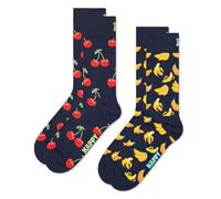 Happy Socks Calcetines 2-Pack Classic Cherry Algodón Unisex Azul marino 41-46