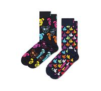 Happy Socks Calcetines coloridos y divertidos 2-Pack Classic Dog Socks Talla 41-46