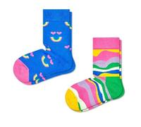 Happy Socks Calcetines 2-pack Kids Rainbow Smile Talla 2-3Y