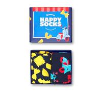 Happy Socks Calcetines 2-Pack Pasta & Scooter Gift Set Algodón Hombre Mujer Azul marino 36-40
