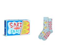 Happy Socks Calcetines 2-Pack Sardines Gift Set Algodón Hombre Mujer Azul claro 41-46