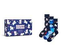 Happy Socks Calcetines 3-Pack Animal Blue Gift Set Algodón Unisex Azul 36-40