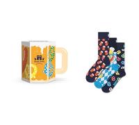 Happy Socks Calcetines 3-Pack Beer Glass Gift Set Algodón Unisex Azul marino 36-40