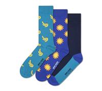 Happy Socks Calcetines 3-Pack Everyday Banana Algodón Unisex Azul 41-46