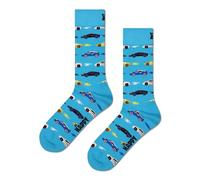 Happy Socks Calcetines deportivos Fast Sport en caja de regalo - Coche y moto F1 - Paquete de 3 (tallas 41-46)