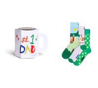 Happy Socks Calcetines 3-Pack No. 1 Dad Gift Set Algodón Hombre Mujer Blanco 41-46