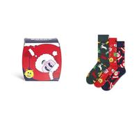 Happy Socks Calcetines 3-Pack Stuck in the Chimney Gift Set Algodón Unisex Rojo 41-46