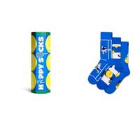 Happy Socks Calcetines 3-Pack Tennis Gift Set Algodón Hombre Mujer Azul 41-46