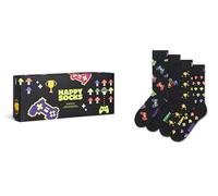 Happy Socks Calcetines 4-Pack Gamer Gift Set Algodón Unisex Negro 36-40