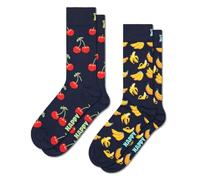 Happy Socks Calcetines altos con estampado de cerezas para hombre y mujer, 36-40 y 41-46