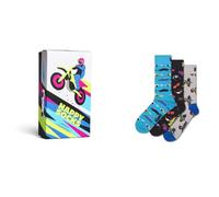 Happy Socks Calcetines altos con estampado de coches y vehículos para hombre y mujer, 36-40 y 41-46