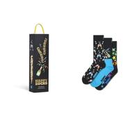 Happy Socks Calcetines altos con estampado de fiesta y celebración para hombre y mujer, 36-40 y 41-46
