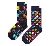 Happy Socks Calcetines altos con estampado de gatos para hombre y mujer, 36-40 y 41-46