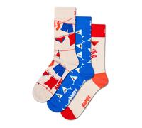 Happy Socks Calcetines 'Cin Cin' azul real / rojo / negro / blanco lana 41-46 azul real / rojo / negro / blanco lana