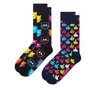 Happy Socks Calcetines coloridos y divertidos 2-Pack Classic Cat Socks Talla 41-46
