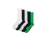 HAPPY SOCKS Calcetines de hombre paquete de 5 SOLID 41-46 blanco blanco