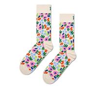 Happy Socks Calcetines Flower Algodón Hombre Mujer Blanco 36-40