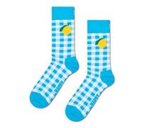 Happy Socks Calcetines Gingham Lemon Algodón Hombre Mujer Azul 36-40