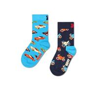Happy Socks Calcetines Kids 2-Pack Cars Algodón Niños Turquesa 2-3Y