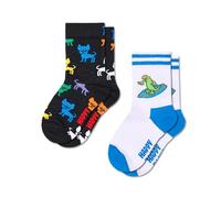 Happy Socks Calcetines Kids 2-Pack Chihuahua Algodón Niños Negro 7-9Y