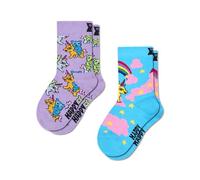 Happy Socks Calcetines Kids 2-Pack Unicorn Algodón Niños Morado 0-12M