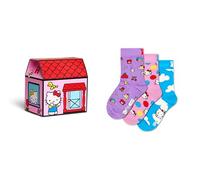 Happy Socks Calcetines Kids Hello Kitty 3-Pack Gift Set Algodón Niños Morado 7-9Y