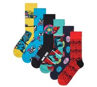 Happy Socks Calcetines Marvel Spider-Man - Pack de 6 sets de regalo para hombre y mujer - Tallas 41-46