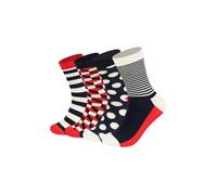 Happy Socks 4-Pack Classic Navy Socks Gift Set Calcetines, Multicolor, 7-11 (Pack de 4) Unisex Adulto