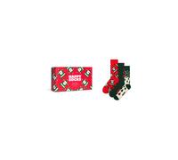 Happy Socks Calcetines 'Santa' beige / pino / rojo / blanco 36-40 EUR