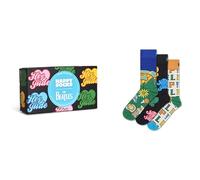 Happy Socks Calcetines The Beatles 3-Pack Gift Set Algodón Unisex Negro 41-46