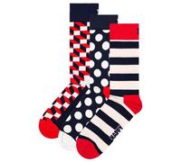 Happy Socks Calcetines Unisex, Paquete De 3 - Clásico, Patrón, Mezcla De Algodón
