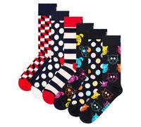 Happy Socks Calcetines Unisex, Paquete De 6 - Clásico, Patrón, Mezcla De Algodón