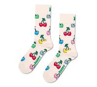 Happy Socks Cherry Heart Calcetines de algodón para mujer y hombre, color blanco, talla 41-46