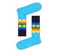 Happy Socks Faded Diamond Sock Calcetines, Multicolor (Multicolour 670), 4/7 (Talla del Fabricante: 36-40) para Mujer