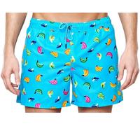 Happy Socks Hombre Azul Banana Forro de Malla Shorts Baño XL Nwt