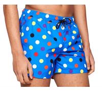 Happy Socks Hombre Azul Grande Punto Forro de Malla Shorts Baño Nwt