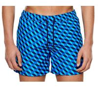 Happy Socks Hombre Azul Relleno Optico Forro de Malla Shorts Baño Nwt
