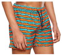 Happy Socks Hombre Naranja Rock N Roll Rayas Shorts Baño Nwt