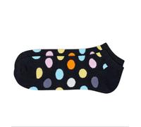 Happy Socks Hombre Negro Grande Punto Algodón Peinado Suave Bajo Talla 8-12 Nwt