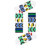 Happy Socks Mujer Blanco Algodón Peinado Zapatillas Crew Velocidad Fino Calcetín