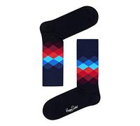 Happy Socks Faded Diamond Sock Calcetines, Multicolor (Multicolour 069), 4/7 (Talla del Fabricante: 36-40) para Mujer