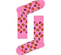 Happy Socks Mujer Rosa Hamburguesa Algodón Peinado Tripulante Calcetín Talla